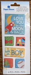 Paper House Baby Boy Love You To The Moon & Back Oh Boy Infant Scrapbook Sticker