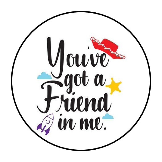 30 TOY STORY STICKERS ENVELOPE SEALS LABELS 1.5″ ROUND YOU’VE GOT A FRIEND IN ME