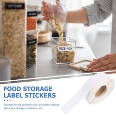 Self Adhesive White Food Storage Labels for Glass Metal Plastic Containers