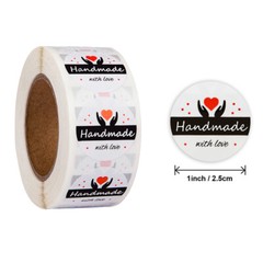 500*Thank You Stickers Handmade with love Round Seals Scrapbooking Gift Stickers