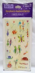 Heartline Hallmark Bug-Themed Stickers 2 Sheets Acid-Free Crafts Scrapbooking