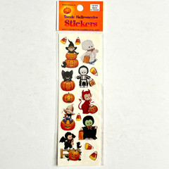 Vintage Teenie Halloweenies Stickers Ruth Morehead Halloween Ghost Pumpkin NOS