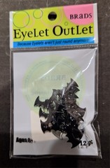 EyeLet Outlet-12 Spooky Bat Brads-Black