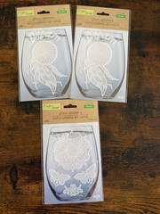 Lot of 3 CRAFTER’S SQUARE Glass Stickers Magic-on NEW