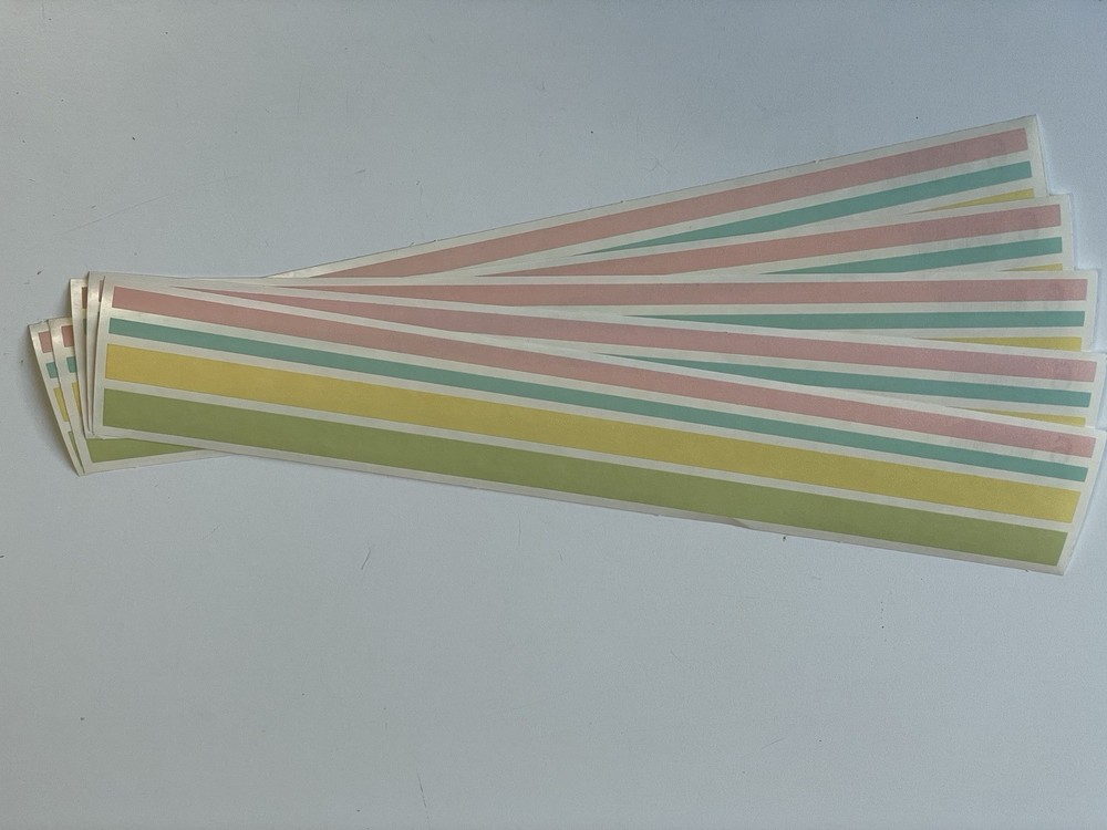 5 Mrs Grossmans Vellum Ribbon DL Border Stickers Lines Edge Pastels Spring