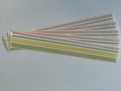 5 Mrs Grossmans Vellum Ribbon DL Border Stickers Lines Edge Pastels Spring