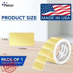 Perco Metallic Gold 1×2 Inch Perforated Labels 500/Roll
