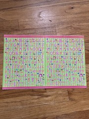 3 Sheets Colorbok 2001 2 Grrrls Pink/Black Letter Alphabet Scrapbook Stickers