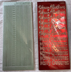 Decorative Borders Outline Stickers Cardmaking Scrapbooking Lot Christmas Stars