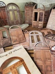 20pc Story of Doors Die-Cut Cardstock Scrapbooking Cards Planner Journaling DIY