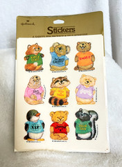 New Sealed 1980 Hallmark Shirt Tales Koala Penguin Walrus Beaver Tiger Stickers