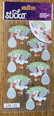 Sticko Its a Gender Reveal Boy Scratch-Off Baby Shower Stork Scrapbook Stickers