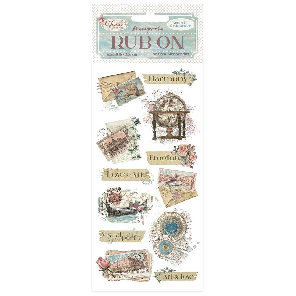 Stamperia Rub-ons 4″ x 8.5″ – Venice City of Art letters, DFLRB168