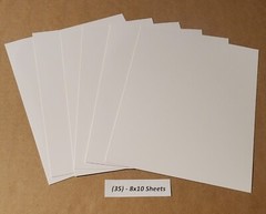 35 – 8″x10″ White Cardboard 200gsm Thick Paper Cardboard Sheets – 35 Count Pkg