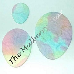 45 Eggs Easter egg Pastel Batik Handmade Mulberry Paper cards basket scrapbook