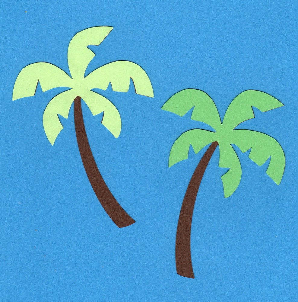 Palm Tree Die Cuts, Any Size, Beach Die Cuts, Scrapbooking, Greeting Cards