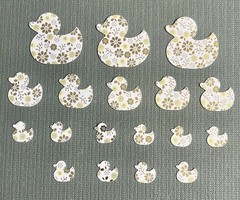 160+ Rubber Ducky Die Cuts 3 Sizes, 9 Styles