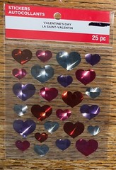 Recollections Large Gemstone Hearts Pink Red Wedding VALENTINES DAY Love Sticker