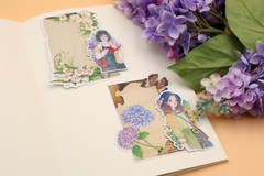 flower paper note paper | flower letter botanical themed Decorative paper set, D