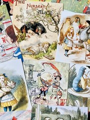 Alice In Wonderland Junk Journal Scrapbook Kit 20 Vintage Themed Pictures #WA2