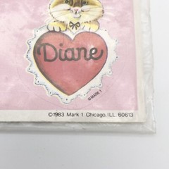 Vintage Stickers 1983 Diane Celebrity Name Stickers By Mark 1 Made In The USA