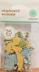 Martha Stewart 25 Pastel CHIPBOARD ANIMALS ADORABLE! NEW! 