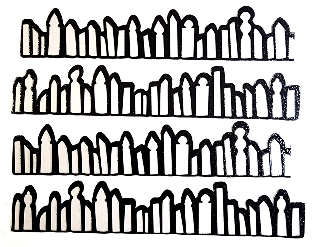 K&Company Halloween Fences Fencing Cardstock Embellishment Scrapbook Border