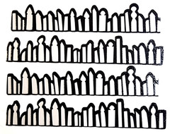 K&Company Halloween Fences Fencing Cardstock Embellishment Scrapbook Border