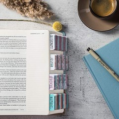 DiverseBee Laminated Bible Tabs – 84 Piece Set for Bible Study & Journaling