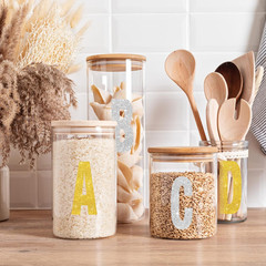 15 Sheets Letter Stickers Glitter Capital Letters Large Self-Adhesive Vinyl Alph