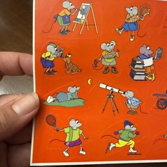 Vintage Highlights Mouse Hobbies Sticker Sheet Mice