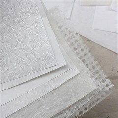 20 Sheets Scrapbook Paper A5 Size Textured Papers, White Mulberry Art Paper Craf