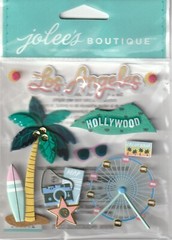 Jolee’s Boutique 3D Stickers LOS ANGELES Hollywood Theme 01454 Fast FREE Ship!