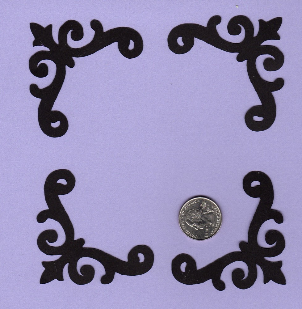 Corner Die Cuts, Photo Corner Die Cuts, 4 each – Scrapbooking, Greeting Card