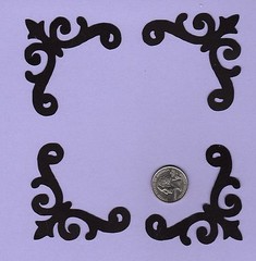 Corner Die Cuts, Photo Corner Die Cuts, 4 each – Scrapbooking, Greeting Card