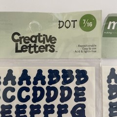 Making Memories Creative Letters Scrapbooking – 7/16″ Dot Navy Blue