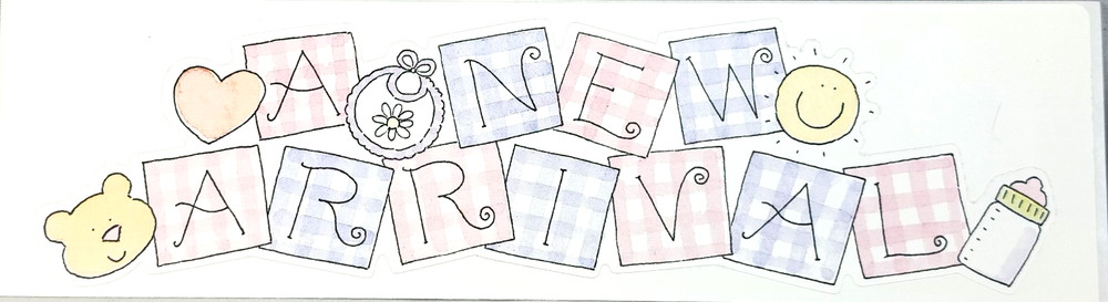 Rare Frances Meyer New Arrival Baby Stickers 1999 Vintage Pastel Newborn 2ct