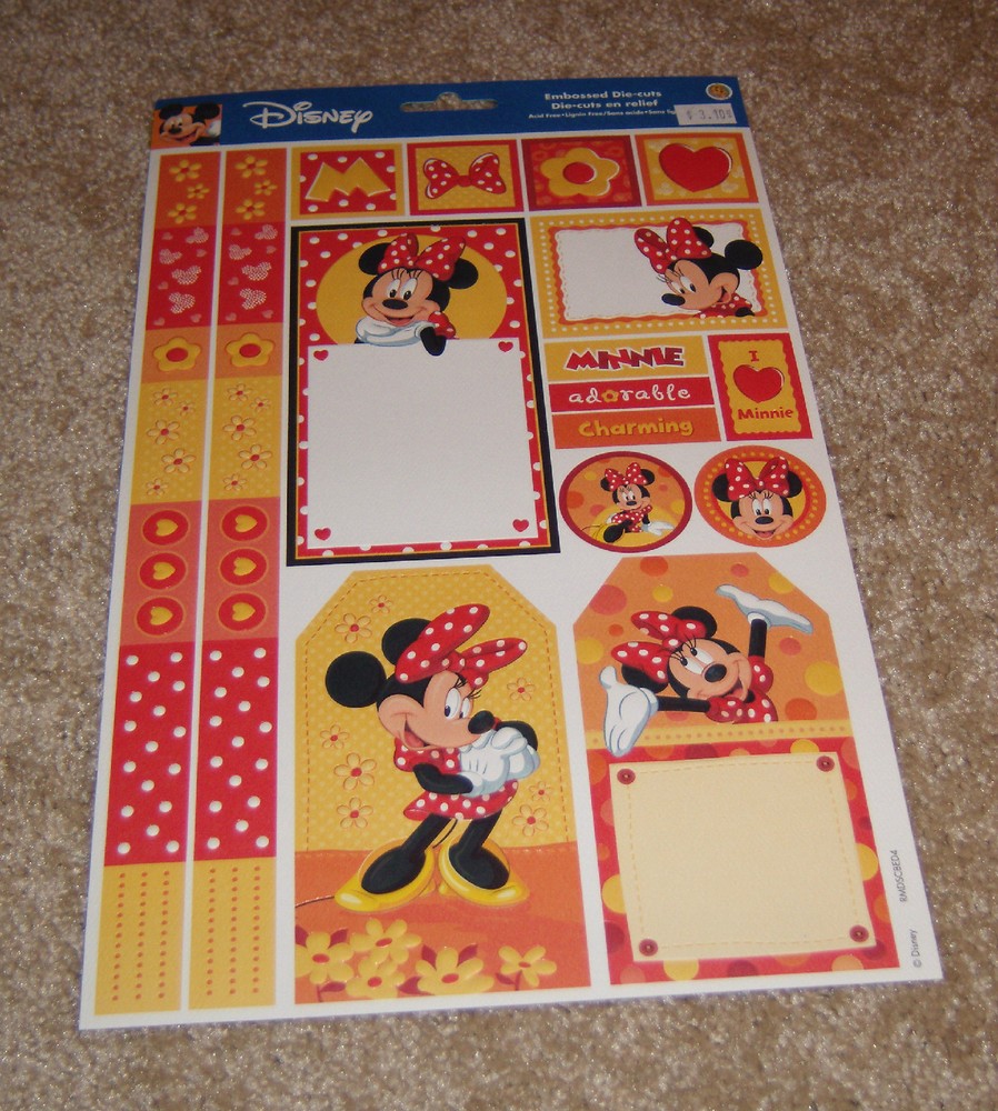 Sandylion Embossed Die-cut Sheet ~ Disney Minnie Mouse