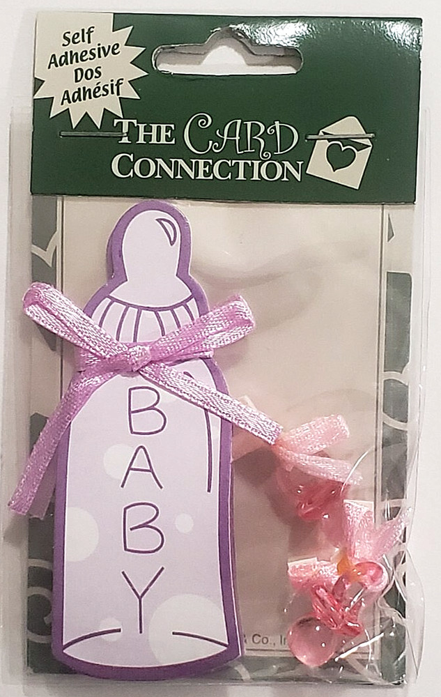 The Card Connection Self-Adhesive Embellishments – BABY BOTTLE – 4 pcs