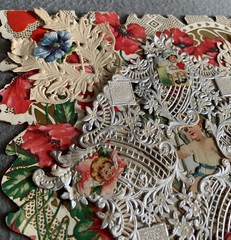 Victorian Die-Cut Paper Lace Valentines Day Vintage