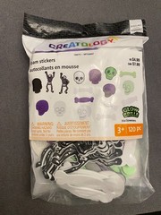 16 LOT CREATOLOGY FOAM STICKERS HALLOWEEN WIGGLE EYES CRAFT EYES SKULLS SKELETON