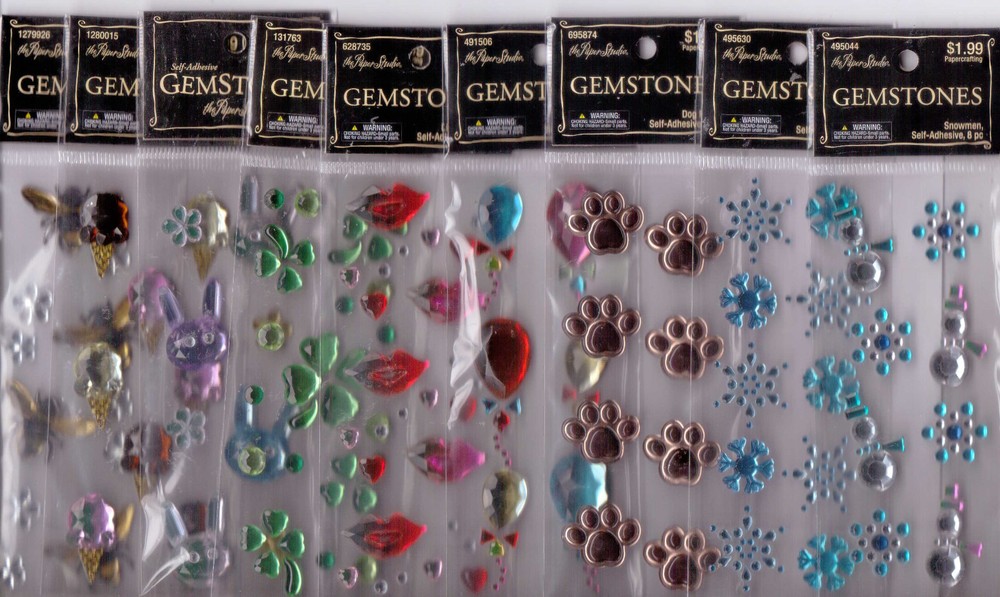 The Paper Studio VARIOUS Themed GEMSTONES~U Choose! Adorable! Quick Ship!
