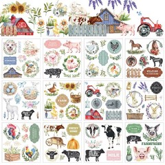 BBTO 12 Sheets Rub on Transfers for Crafts and Furniture Small, Multicolor