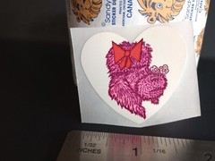 Vintage Stickers Heart Sticker Mod VTG 80’s HTF Pink Poodle Dog