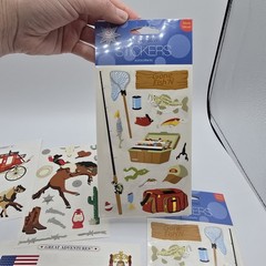 Vtg Mrs. Grossmans Stickers Cowboys Fishing Ship Western