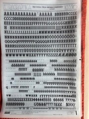 Letraset (3) INSTANT LETTERING Transfer Letters Italia Medium 36pt NICE 1