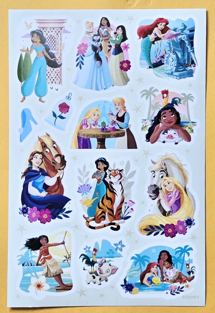 Disney, Princess Sticker Single Sheet