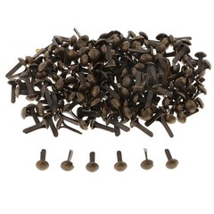 200 PCS Mini Round Fasteners Metal Brads Paper Craft Scrapbooking Decor Bronze