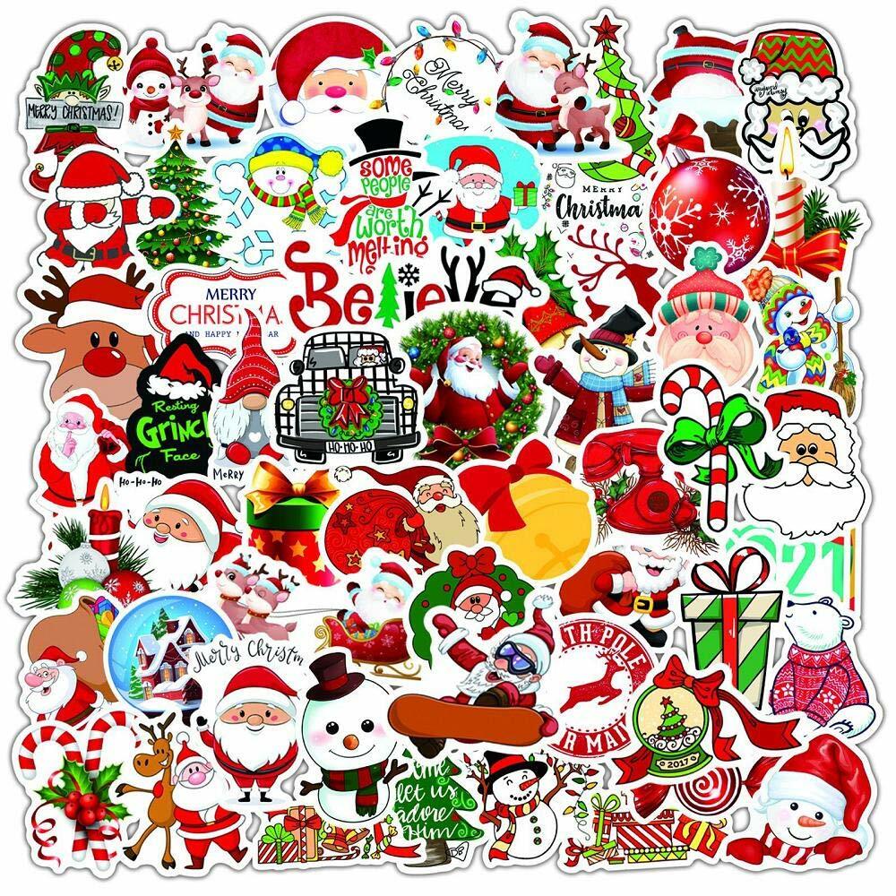 Christmas Stickers Skateboard Vinyl Laptop Luggage Decal Sticker Bomb Lot 100pc