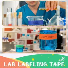Lab Labeling Tape Variety Pack 500 Inch Long x 3/4 Inch Width Laboratory Labe…